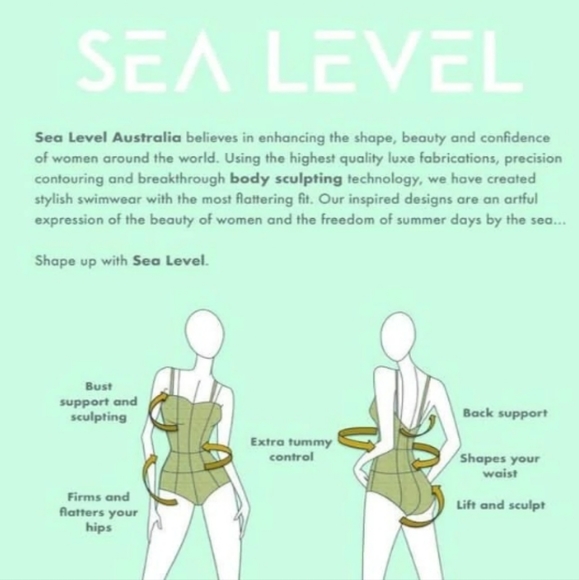 Sea Level Australia Cross Front Multifit Swim Top Tankini - Picture 10 of 10